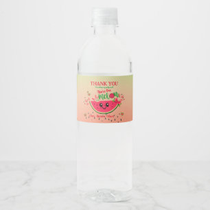 Étiquette Pour Bouteilles D'eau Mignonne Watermelon One in A Melon Girl's 1er anni