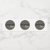 ÉTIQUETTE POUR BOUTEILLES D'EAU MINIMAL BUSINESS LOGO COMPANY MARQUE WHITE (Étiquettes simples)