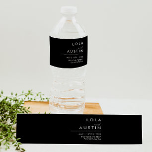 Étiquette Pour Bouteilles D'eau Minimaliste moderne Étiquette de bouteille d'eau