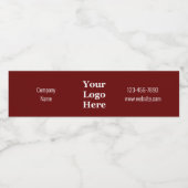 Étiquette Pour Bouteilles D'eau Modèle de logo noir et blanc (Étiquettes simples)