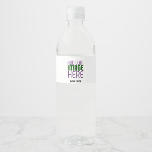 ÉTIQUETTE POUR BOUTEILLES D'EAU MODELE DE TEXTE D'IMAGE BLANC SIMPLE ÉDITABLE MODE