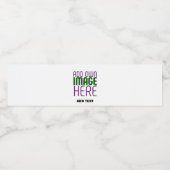 ÉTIQUETTE POUR BOUTEILLES D'EAU MODELE DE TEXTE D'IMAGE BLANCHE SIMPLE ÉDITABLE MO (Étiquettes simples)