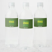 ÉTIQUETTE POUR BOUTEILLES D'EAU MODÈLE DE TEXTE D'IMAGE DE VERT FORET ÉDITABLE MOD (Bouteilles)