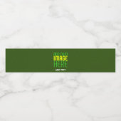 ÉTIQUETTE POUR BOUTEILLES D'EAU MODÈLE DE TEXTE D'IMAGE DE VERT FORET ÉDITABLE MOD (Étiquettes simples)