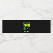 ÉTIQUETTE POUR BOUTEILLES D'EAU MODELE DE TEXTE D'IMAGE NOIRE SIMPLE ÉDITABLE MODE (Étiquettes simples)
