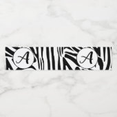 Étiquette Pour Bouteilles D'eau Modèle Zebra (Étiquettes simples)