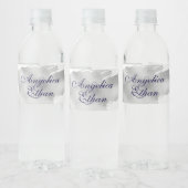 Étiquette Pour Bouteilles D'eau Moderne, Argent, Customisé (Bouteilles)