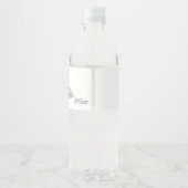 Étiquette Pour Bouteilles D'eau Moderne, Argent, Customisé (Dos)