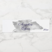 Étiquette Pour Bouteilles D'eau Moderne, Argent, Customisé (Étiquettes simples)