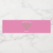 Étiquette Pour Bouteilles D'eau Moderne Rose Sage Élégant Tennis Classique (Étiquettes simples)