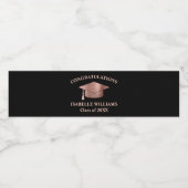 Étiquette Pour Bouteilles D'eau Moderne Simple Rose Gold Custom Graduation (Étiquettes simples)