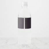 Étiquette Pour Bouteilles D'eau Monogramme calligraphié violet déco or classique (Dos)