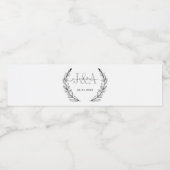 Étiquette Pour Bouteilles D'eau monogramme élégant bar moderne mariage (Étiquettes simples)