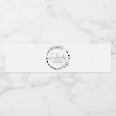 Étiquette Pour Bouteilles D'eau monogramme élégant bar moderne mariage (Étiquettes simples)