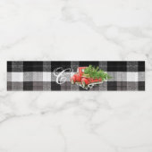 Étiquette Pour Bouteilles D'eau Monogramme Étiquette à bouteille d'eau initiale XM (Étiquettes simples)