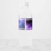 Étiquette Pour Bouteilles D'eau Monogramme Galaxie Violette Nébuleuse Spatiale (Dos)