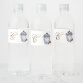Étiquette Pour Bouteilles D'eau Monogramme initiale bouteille d'eau Étiquette été (Bouteilles)