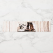 Étiquette Pour Bouteilles D'eau Monogramme Initiale Étiquette Bottes d'eau Pays (Étiquettes simples)