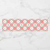 Étiquette Pour Bouteilles D'eau motif aux fleurs roses (Étiquettes simples)