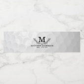 Étiquette Pour Bouteilles D'eau Motif de balle de golf personnalisé Nom Monogramme (Étiquettes simples)