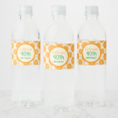 Étiquette Pour Bouteilles D'eau Motif de tranche d'orange fraîche – Fruit d'agrume (Bouteilles)