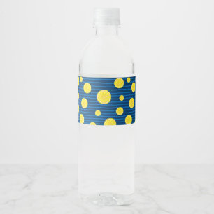 Étiquette Pour Bouteilles D'eau Motif de tranches de citron