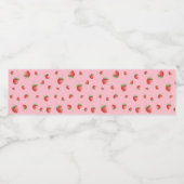 Étiquette Pour Bouteilles D'eau Motif fraise rose (Étiquettes simples)