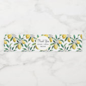 Étiquette Pour Bouteilles D'eau Motif moderne aquarelle Mariage Lemon (Étiquettes simples)