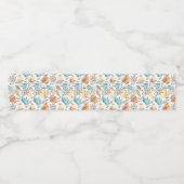 Étiquette Pour Bouteilles D'eau Motif tropical d'été dessiné à la main (Étiquettes simples)