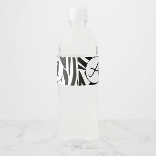 Étiquette Pour Bouteilles D'eau Motif Zèbre