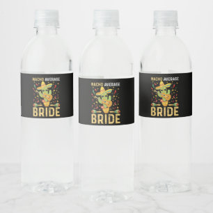 Étiquette Pour Bouteilles D'eau Nacho Moyenne Mariée Cinco De Mayo Mariage mexicai