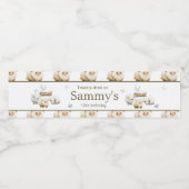 Étiquette Pour Bouteilles D'eau Naissance de la vache arctique en hiver (Étiquettes simples)