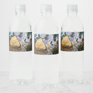 Étiquette Pour Bouteilles D'eau nature abstraite eau morte