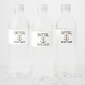 Étiquette Pour Bouteilles D'eau nautical bachelorette party bride squad (Bouteilles)