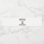 Étiquette Pour Bouteilles D'eau nautical bachelorette party bride squad (Étiquettes simples)