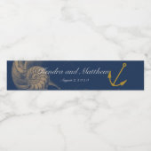 Étiquette Pour Bouteilles D'eau Nautilus Navy (Étiquettes simples)