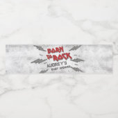 Étiquette Pour Bouteilles D'eau Né à Rock - Babyshower (Étiquettes simples)