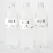 Étiquette Pour Bouteilles D'eau New York Skyline | Message d'accueil (Bouteilles)