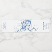 Étiquette Pour Bouteilles D'eau Newport Rhode Island Destination Mariage (Étiquettes simples)