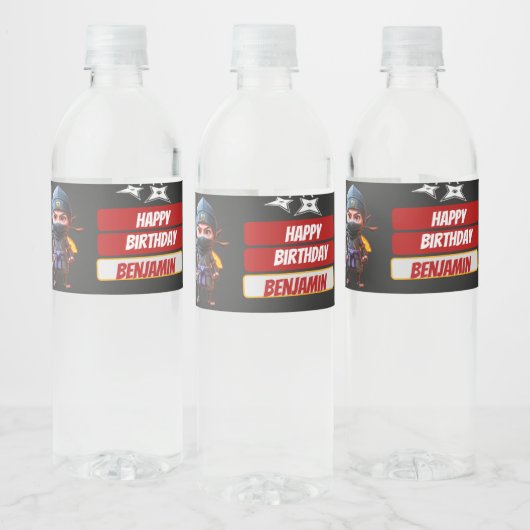 Étiquette Pour Bouteilles D'eau Ninja (Bouteilles)
