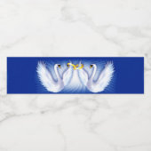 Étiquette Pour Bouteilles D'eau Noces de cygne (Étiquettes simples)