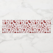 Étiquette Pour Bouteilles D'eau Noël blanc