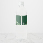 Étiquette Pour Bouteilles D'eau Noël élégant (Dos)