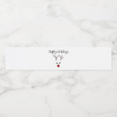 Étiquette Pour Bouteilles D'eau Noël Reindeer Joyeuses Fêtes (Étiquettes simples)