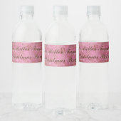 Étiquette Pour Bouteilles D'eau Noël rose (Bouteilles)