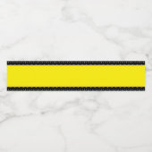 Étiquette Pour Bouteilles D'eau Noir, Jaune & Blanc (Étiquettes simples)