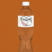 Étiquette Pour Bouteilles D'eau Nom de l'infirmière étudiante-inscrite-ancienne