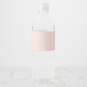 Étiquette Pour Bouteilles D'eau Nom personnalisé moderne Monogram Pastel Rose (Dos)