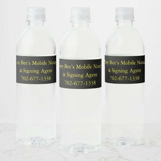 Étiquette Pour Bouteilles D'eau Notaire mobile de Busy Bee (Bouteilles)