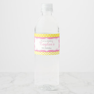 Étiquette Pour Bouteilles D'eau Notre petit Anniversaire ensoleillé